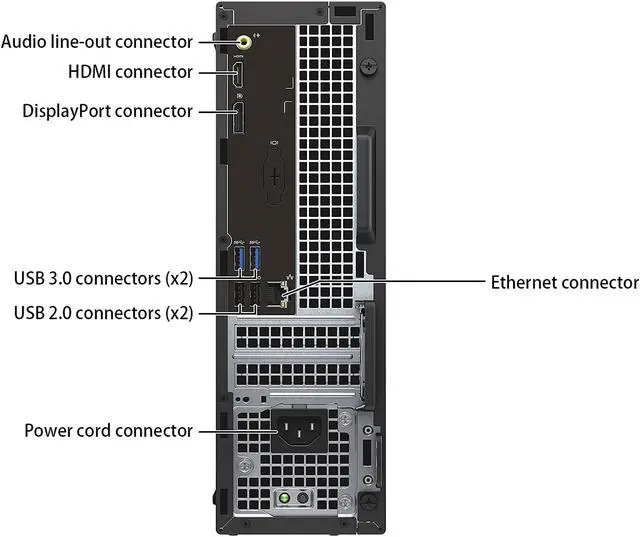 Alt view image 6 of 7 - DELL Desktop OptiPlex 3040 SFF Intel Core i5 6th Gen 6500 (3.20GHz) 16 GB DDR4 256 GB SSD DVD Intel HD Graphics 530 Windows 10 Pro Grade A
