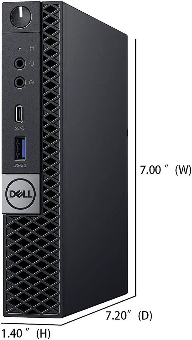 Alt view image 3 of 7 - DELL Business Desktop OptiPlex 7070 Micro Intel Core i5-8600T 16GB DDR4 256GB SSD Intel UHD Graphics 630 Windows 10 Pro 64-bit