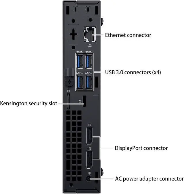 Alt view image 6 of 7 - DELL Business Desktop OptiPlex 7070 Micro Intel Core i5-8600T 16GB DDR4 256GB SSD Intel UHD Graphics 630 Windows 10 Pro 64-bit