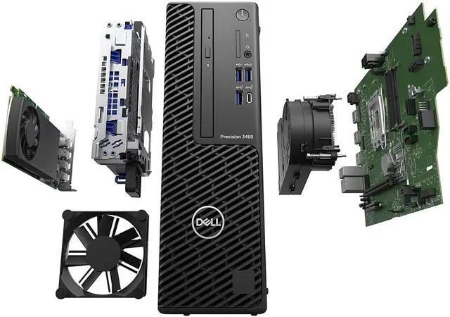 Alt view image 4 of 5 - DELL Business Desktop Precision 3460 K45KT Intel Core i7-12700 16GB DDR5 512GB PCIe SSD NVIDIA Quadro T1000 Windows 10 Pro (Windows 11 Pro License Included)