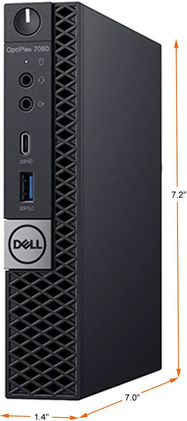Alt view image 3 of 4 - Dell OptiPlex 7060 Micro Form Factor Desktop Intel Core i5 8th Gen 8500T (2.10GHz) 8GB DDR4 256GB SSD Windows 10 Pro 64-bit