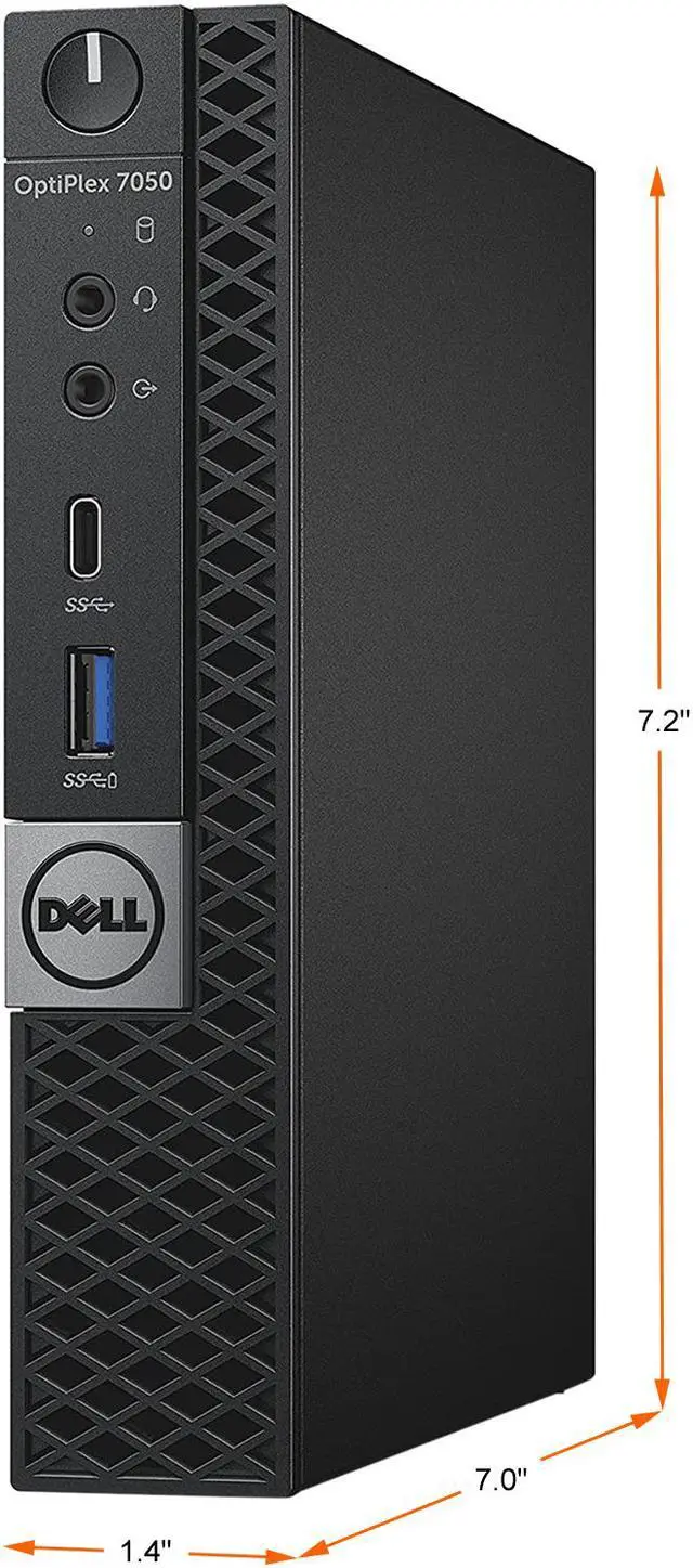 Alt view image 2 of 4 - DELL Grade A Business Desktop OptiPlex 7050 Micro Intel Core i7-6700T 16GB DDR4 256GB SSD Intel HD Graphics 530 Windows 10 Pro 64-bit
