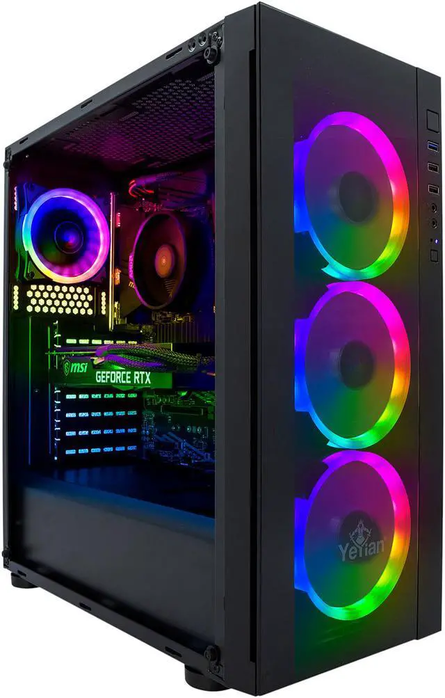 Alt view image 2 of 7 - Yeyian Gaming Desktop Katana R01 YPB-KAT-R01 AMD Ryzen 5 5600X 16GB DDR4 1 TB NVMe SSD GeForce RTX 3060 Ti Windows 10 Home 64-bit