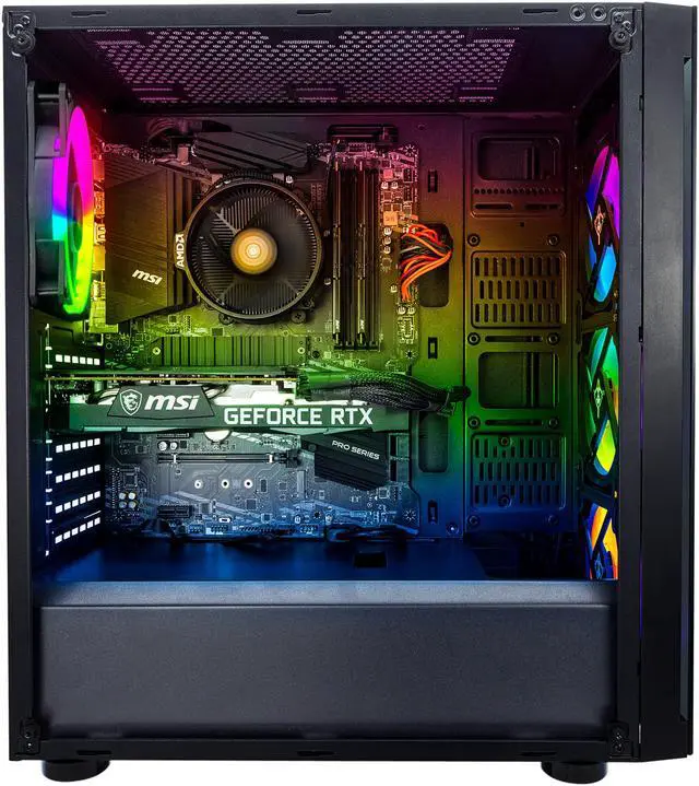 Alt view image 4 of 7 - Yeyian Gaming Desktop Katana R01 YPB-KAT-R01 AMD Ryzen 5 5600X 16GB DDR4 1 TB NVMe SSD GeForce RTX 3060 Ti Windows 10 Home 64-bit