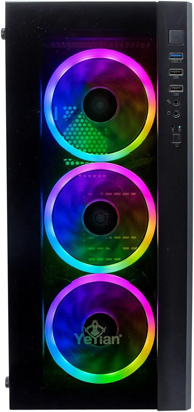 Alt view image 3 of 7 - Yeyian Gaming Desktop Katana R01 YPB-KAT-R01 AMD Ryzen 5 5600X 16GB DDR4 1 TB NVMe SSD GeForce RTX 3060 Ti Windows 10 Home 64-bit