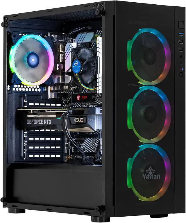 Alt view image 2 of 12 - Yeyian Gaming Desktop Katana X10 Intel Core i5-11400F 16GB DDR4 500 GB NVMe SSD GeForce RTX 3060 Ti Windows 11 Home 64-bit