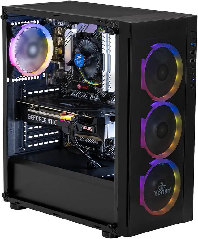 Alt view image 7 of 12 - Yeyian Gaming Desktop Katana X10 Intel Core i5-11400F 16GB DDR4 500 GB NVMe SSD GeForce RTX 3060 Ti Windows 11 Home 64-bit