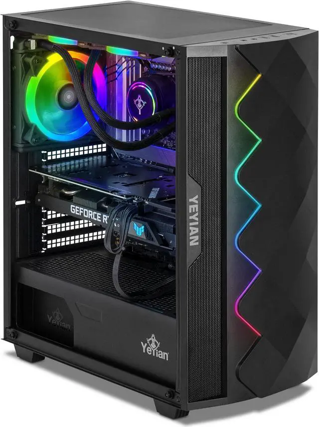 Alt view image 2 of 10 - Yeyian Gaming Desktop YPI-SHOX13-01 Intel Core i5 13th Gen 13600KF (3.50GHz) 16GB DDR5 1TB NVMe SSD NVIDIA GeForce RTX 3070 Windows 11 Home