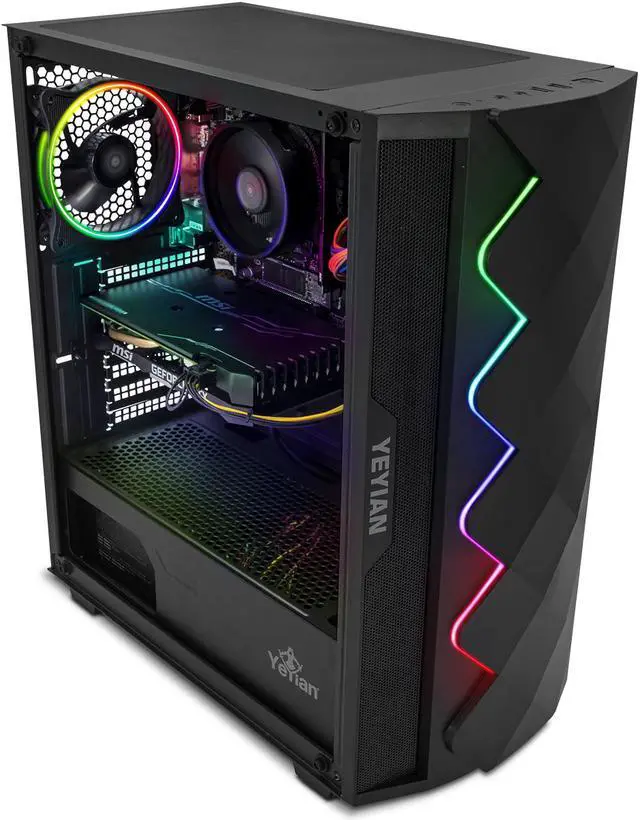 Alt view image 3 of 7 - Yeyian Gaming Desktop Intel Core i5 11th Gen 11400F (2.60GHz) 16GB DDR4 500 GB SSD NVIDIA GeForce RTX 3060 Ti Windows 11 Home 64-bit