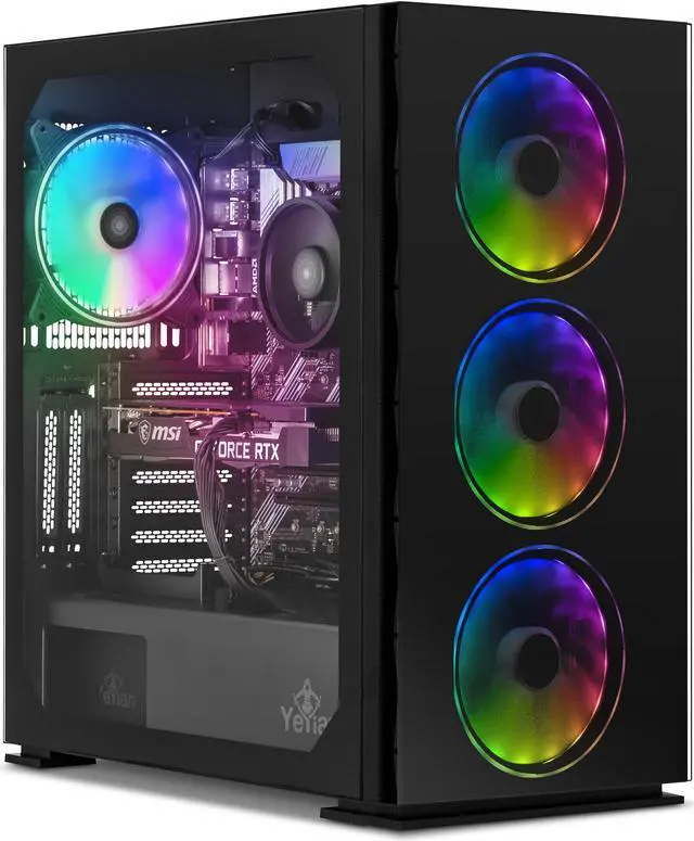 Alt view image 4 of 7 - Yeyian Gaming Desktop YPI-YA24F0B-46T1N Intel Core i5-12400F 16GB DDR4 1TB PCIe SSD GeForce RTX 4060 Ti Windows 11 Home 64-bit