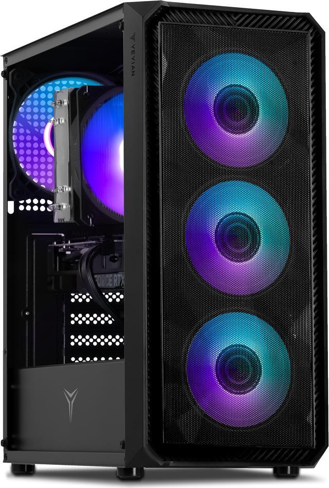 Alt view image 2 of 9 - Yeyian Tanto Gaming Desktop - AI Integrated Intel Core i5 13th Gen 13400F, NVIDIA GeForce RTX 4070,16GB DDR5 1 TB PCIe SSD Windows 11 Home 64-bit - YPI-TA34F0B-4701U