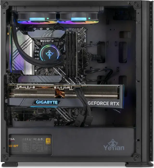 Alt view image 10 of 11 - Yeyian Gaming Desktop YARI YPI-YA46KFB-46T1N Intel Core i5-14600KF 16GB DDR5 1TB PCIe SSD GeForce RTX 4060 Ti Windows 11 Home 64-bit