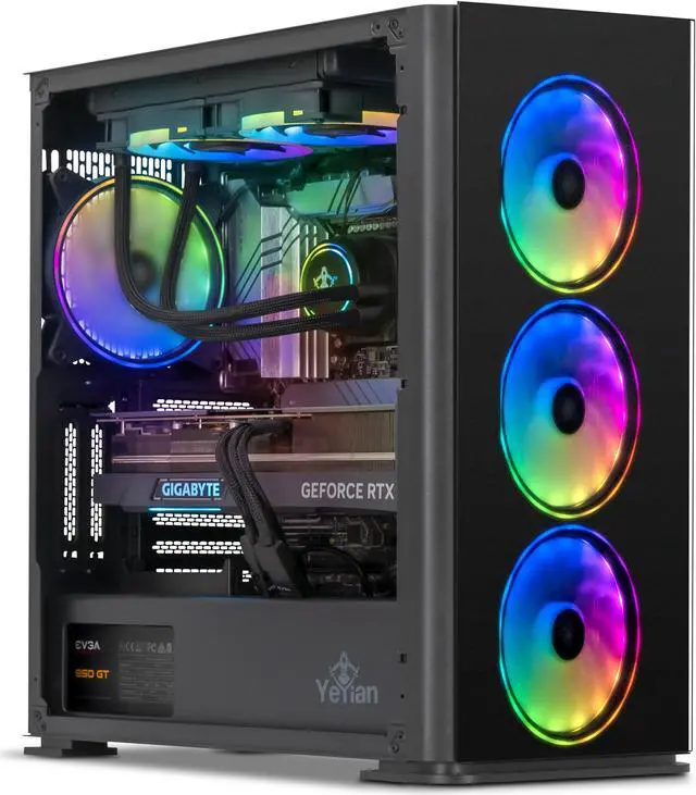 Alt view image 3 of 11 - Yeyian Gaming Desktop YARI YPI-YA46KFB-46T1N Intel Core i5-14600KF 16GB DDR5 1TB PCIe SSD GeForce RTX 4060 Ti Windows 11 Home 64-bit