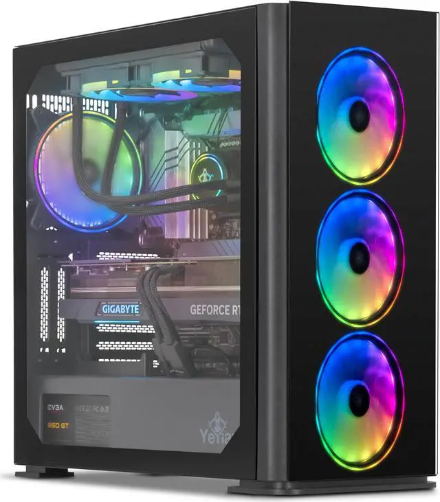 Alt view image 4 of 11 - Yeyian Gaming Desktop YARI YPI-YA46KFB-46T1N Intel Core i5-14600KF 16GB DDR5 1TB PCIe SSD GeForce RTX 4060 Ti Windows 11 Home 64-bit