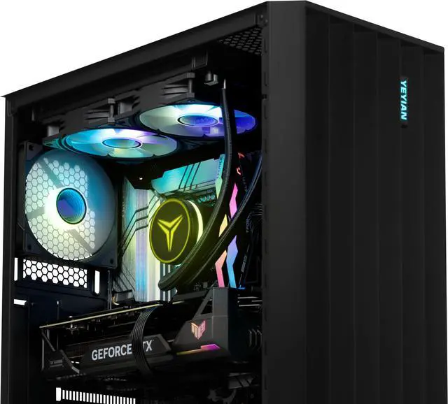 Alt view image 6 of 12 - Yeyian Gaming Desktop PHOENIX GLASS Intel Core i7 13th Gen 13700F (2.10GHz) NVIDIA GeForce RTX 4070 SUPER- AI Accelerated 16GB DDR5 1 TB PCIe SSD 120mm AIO Liquid 650W PSU Windows 11 Home 64-bit-YPI-PG37F0B-47S1N