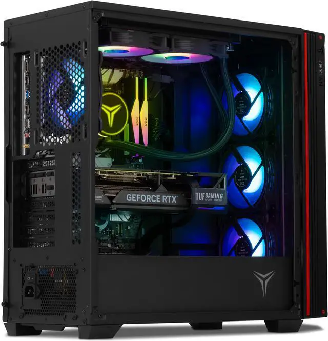 Alt view image 8 of 11 - Yeyian Mirage-S Gaming PC Desktop, Intel Core i9-13900KF, NVIDIA RTX 4070 Super - AI Accelerated, 32GB DDR5 6000MHz RGB, 1TB SSD, 750W Wi-Fi, Windows 11 64-bit, YPI-MS39KFC-47S1N
