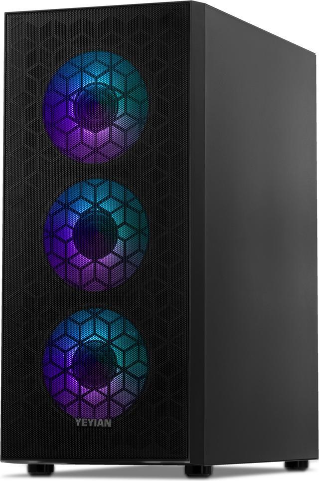 Alt view image 3 of 7 - Yeyian Yumi Gaming Desktop PC, AMD Ryzen 7 5700X, NVIDIA GeForce RTX 4060 - AI Accelerated, 32GB DDR4, 1TB PCIe SSD, 650W PSU, Windows 11 Home 64-bit, YPA-YU570XC-4601N