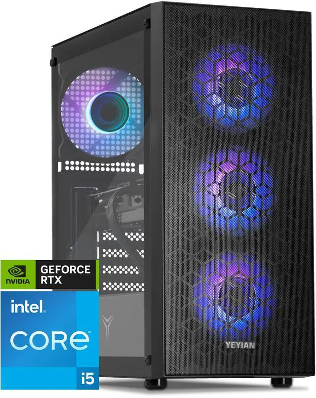 Main image of Yeyian Yumi Gaming Desktop, Intel Core i5-14400F, RTX 4060 – AI Integrated, 32GB DDR4, 1TB SSD Gen 4.0, YPI-YU44F0C-4601N