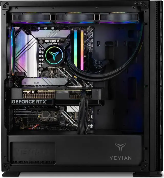 Alt view image 6 of 7 - Yeyian Yari Gaming Desktop PC, Intel Core Ultra 9 285K, Nvidia GeForce RTX 4070 Ti SUPER, 32GB DDR5 6000MHz RGB, 2TB PCIe Gen 4.0 SSD, Windows 11 Home 64-bit, YPI-YA285K-47T1N