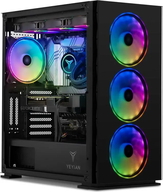 Alt view image 2 of 7 - Yeyian Yari Gaming Desktop PC, Intel Core Ultra 9 285K, Nvidia GeForce RTX 4070 Ti SUPER, 32GB DDR5 6000MHz RGB, 2TB PCIe Gen 4.0 SSD, Windows 11 Home 64-bit, YPI-YA285K-47T1N