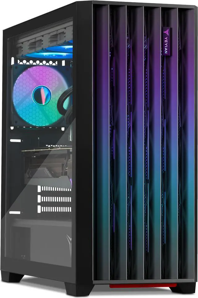 Main image of Yeyian Phoenix Glass Gaming Desktop PC AMD Ryzen 7 9800X3D NVIDIA RTX 4070 Ti SUPER- AI Integrated 32GB DDR5 6000MHz RGB 2 TB SSD 360mm AIO -YPA-PG980DC-47Y1N