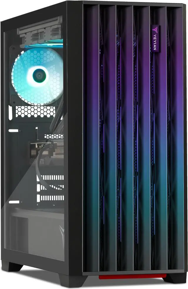 Main image of Yeyian Phoenix Glass Gaming Desktop PC AMD Ryzen 7 9800X3D NVIDIA RTX 4070 SUPER- AI Integrated 32GB DDR5 6000MHz RGB 2 TB SSD 240mm AIO -YPA-PG980DC-47S1N