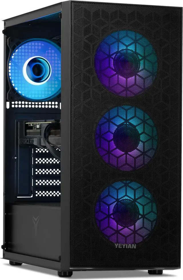 Alt view image 2 of 7 - Yeyian Gaming Desktop PC TANTO Intel Core i5-12400F 16GB DDR5 1TB NVMe SSD Intel ARC B580 (VGA brand ASROCK) Windows 11 Home