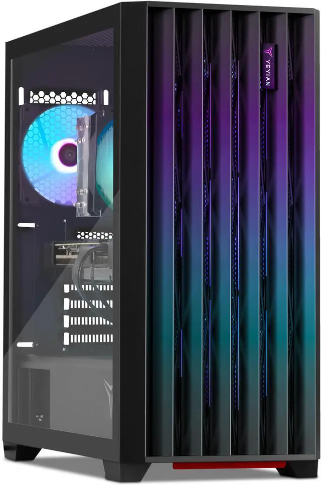 Alt view image 2 of 8 - Yeyian Gaming Desktop Phoenix Tempered Glass Intel Core Ultra 7 265F GeForce RTX 5070 – AI Powered 32GB DDR5 6000MHz RGB 2 TB NVMe SSD Windows 11 Home - YPI-PG265FC-5701N