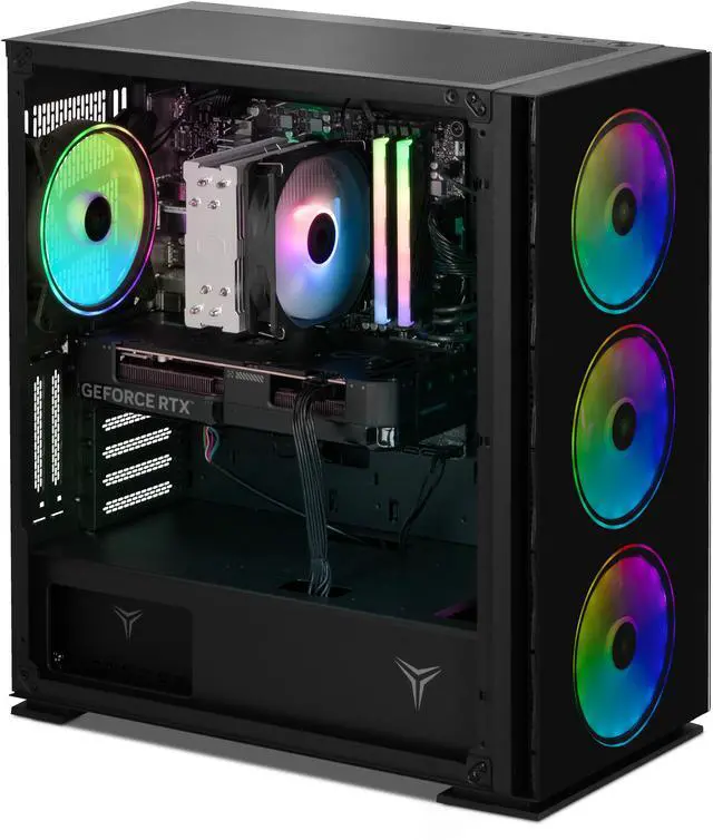 Alt view image 6 of 9 - Yeyian Gaming Desktop PC YARI Intel Core Ultra 5 225F GeForce RTX 5070 – Ai Powered 32GB DDR5 6000MHz RGB 1 TB NVMe SSD Windows 11 Home - YPI-YA225FC-5701N