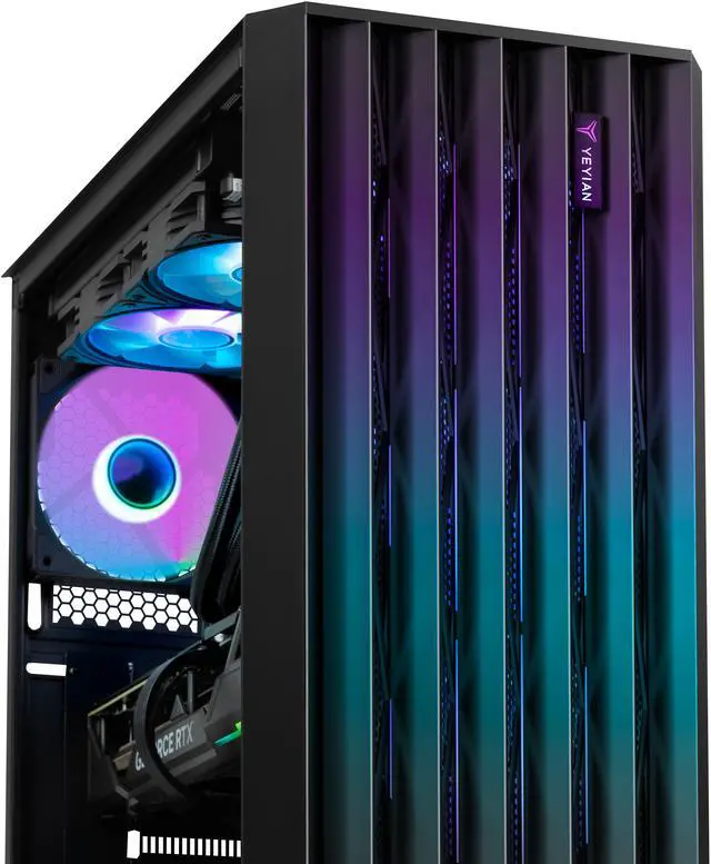 Alt view image 8 of 10 - Yeyian Gaming Desktop Phoenix Iron Mesh AMD Ryzen 7 9800X3D GeForce RTX 5070 Ti – Ai Powered 32GB DDR5 6000MHz RGB 2 TB NVMe SSD 240mm AIO Windows 11 Home - YPA-PM980DC-57T1N