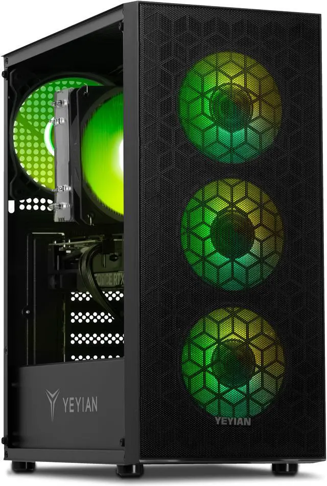 Alt view image 2 of 6 - Yeyian Gaming Desktop PC YUMI AMD Ryzen 7 8700F 32GB DDR5 1TB SSD GeForce RTX 5060 Ti Windows 11 Home