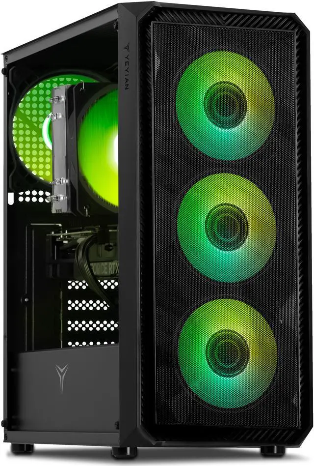 Alt view image 2 of 6 - Yeyian Gaming Desktop PC Tanto AMD Ryzen 5 8400F 32GB DDR5 1TB SSD GeForce RTX 5060 Ti Windows 11 Home