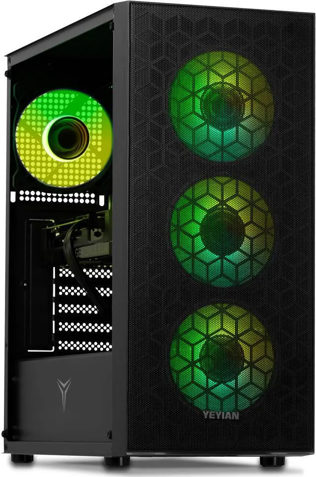 Alt view image 2 of 7 - YEYIAN Gaming Desktop PC YUMI INTEL Core i5-14400F GeForce RTX5060 8GB 32GB DDR5 1TB SSD 650W Gold PSU Windows 11 Home