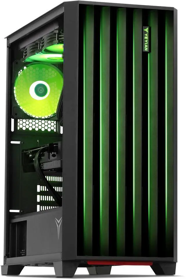 Alt view image 3 of 6 - Yeyian Gaming Desktop PC WARRIORS PHOENIX MESH AMD Ryzen 7 7800X3D 32GB DDR5 1TB NVMe SSD GeForce RTX 5070 Windows 11 Home