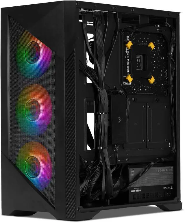Alt view image 5 of 8 - Yeyian Gaming Desktop PC YPI-ED44F0B-5601N Intel Core i5-14400F 16GB DDR5 1TB NVMe SSD GeForce RTX 5060 Windows 11 Home