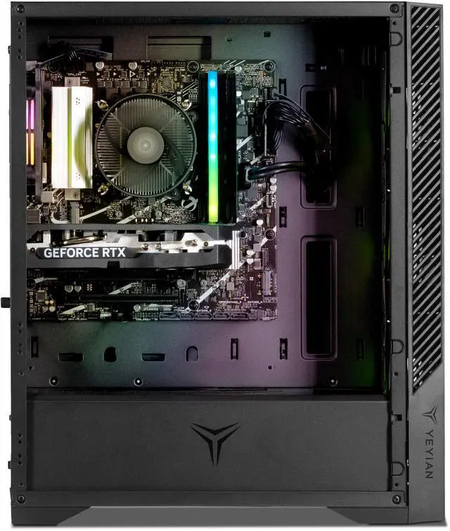 Alt view image 7 of 8 - Yeyian Gaming Desktop PC YPI-ED44F0B-5601N Intel Core i5-14400F 16GB DDR5 1TB NVMe SSD GeForce RTX 5060 Windows 11 Home