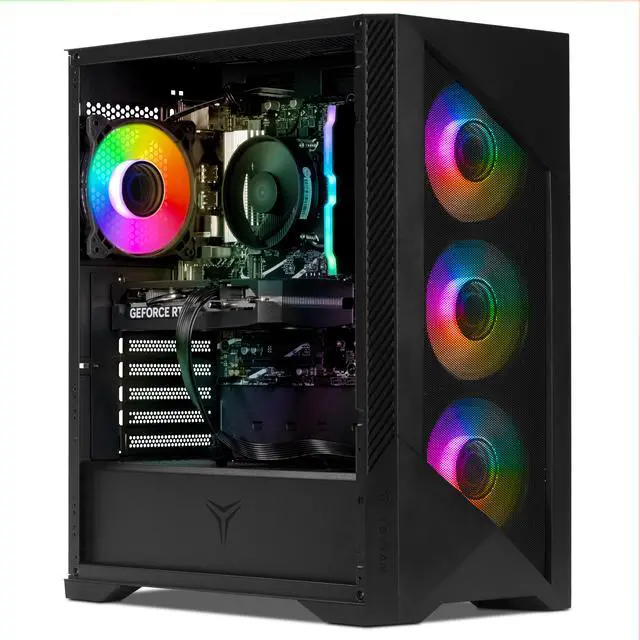 Alt view image 2 of 8 - Yeyian Gaming Desktop PC YPI-ED44F0B-5601N Intel Core i5-14400F 16GB DDR5 1TB NVMe SSD GeForce RTX 5060 Windows 11 Home