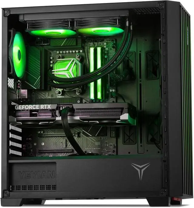 Alt view image 4 of 7 - Yeyian Gaming Desktop PC YPI-PM47F0C-5701N Intel Core i7-14700F 32GB DDR5 1TB NVMe SSD GeForce RTX 5070 Windows 11 Home
