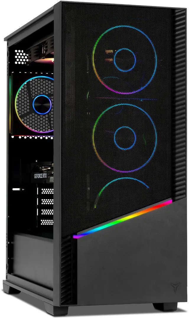 Alt view image 3 of 6 - Yeyian Gaming Desktop PC YPA-EL780DC-57T1N AMD Ryzen 7 7800X3D 32GB DDR5 1TB SSD GeForce RTX 5070 Ti Windows 11 Home