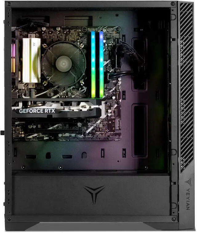 Alt view image 10 of 12 - Yeyian Gaming Desktop PC Edge YPA-ED84F0C-56T1N AMD Ryzen 5 8400F 32GB DDR5 1TB SSD GeForce RTX 5060 Ti Windows 11 Home