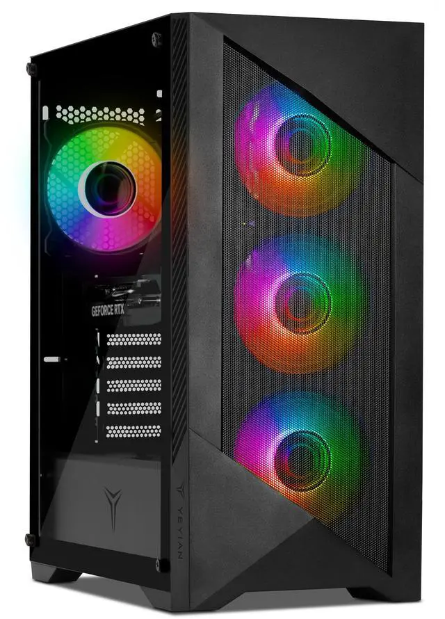 Alt view image 2 of 12 - Yeyian Gaming Desktop PC Edge YPA-ED84F0C-56T1N AMD Ryzen 5 8400F 32GB DDR5 1TB SSD GeForce RTX 5060 Ti Windows 11 Home
