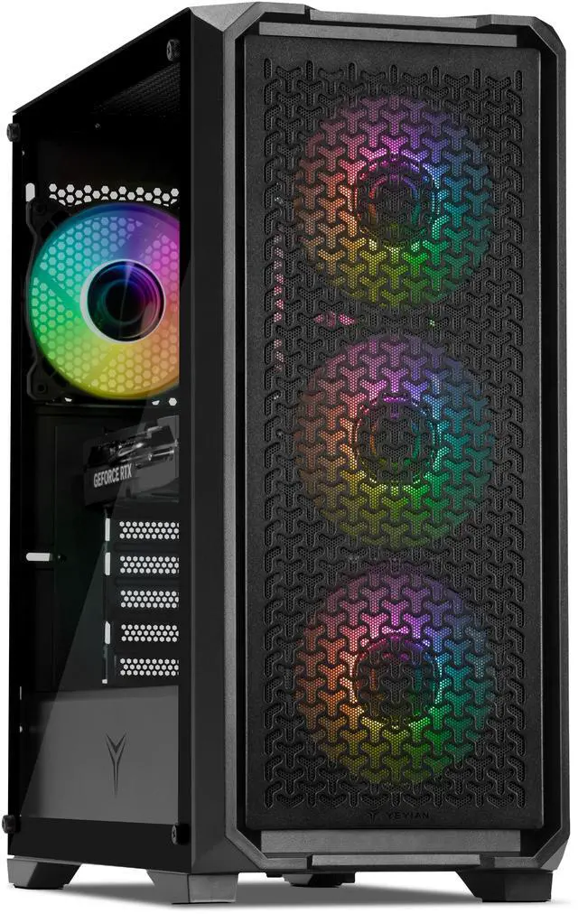 Alt view image 2 of 12 - Yeyian Gaming Desktop PC YPA-VA87F0C-5601N AMD Ryzen 7 8700F 32GB DDR5 1TB SSD GeForce RTX 5060 Windows 11 Home