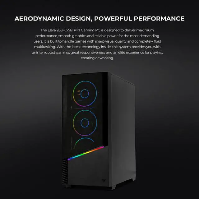 Alt view image 18 of 18 - YEYIAN Gaming Desktop PC Elara Intel Core Ultra 7 265F 32GB DDR5 1TB PCIe SSD GeForce RTX 5060 Ti Windows 11 Home - YPI-EL265FC-56TP1N