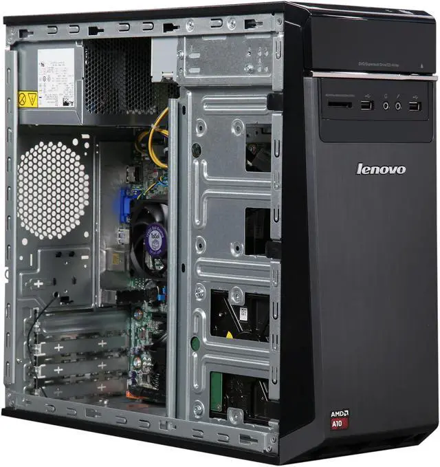 Alt view image 7 of 9 - Lenovo Desktop Computer H50-55 (90BG003JUS) AMD A10-7800 12GB DDR3 2TB HDD AMD Radeon R7 Windows 10 Home 64-Bit