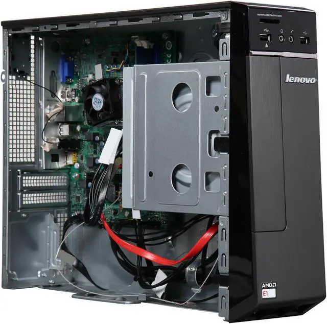 Alt view image 7 of 9 - Lenovo Desktop Computer H30-05 (90BJ008AUS) AMD E1-Series E1-7010 4GB DDR3 500GB HDD AMD Radeon R2 Windows 10 Home 64-Bit