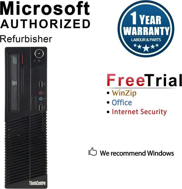 Main image of Refurbished Lenovo ThinkCentre M73 Slim/Small Form Factor Intel Core i5 4570 3.20 GHz / 8 GB DDR3 / 240 GB SSD / DVD / WIFI / Windows 10 Pro 64-bit