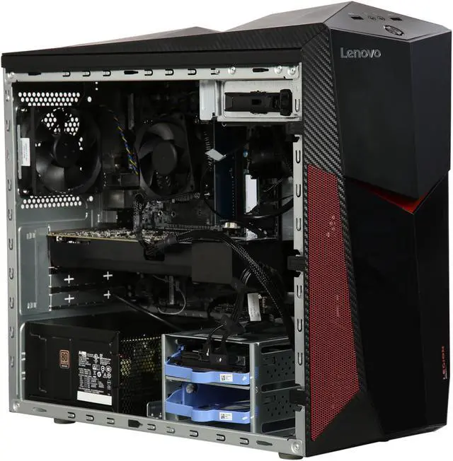 Alt view image 7 of 9 - Lenovo Gaming Desktop Legion Y520T-25ICZ (90JB003GUS) Intel Core i5-8400 8GB DDR4 1TB HDD 128 GB NVMe SSD GeForce GTX 1060 Windows 10 Home 64-Bit