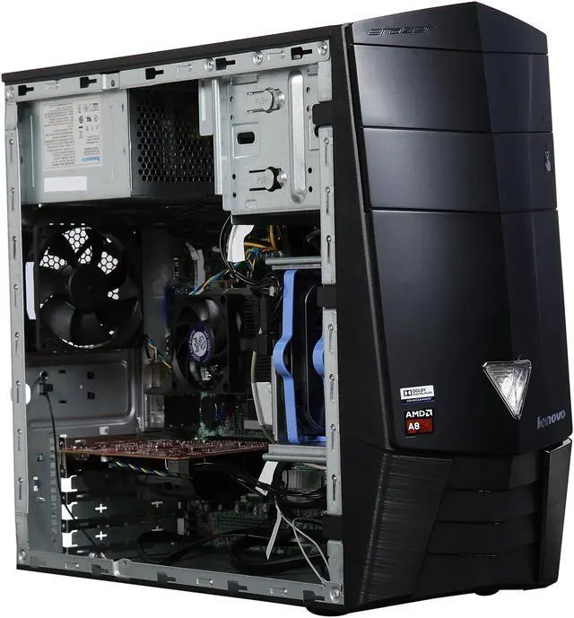 Alt view image 7 of 9 - Lenovo Desktop Computer X315 AMD A8-7600 8GB DDR3 1TB HDD 8GB SSD AMD Radeon R9 360 Windows 10 Home