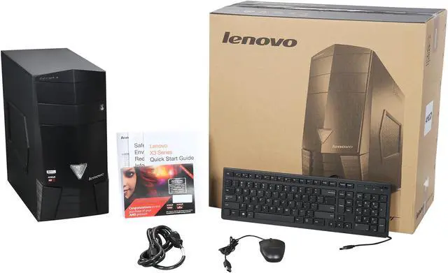 Alt view image 9 of 9 - Lenovo Desktop Computer X315 AMD A8-7600 8GB DDR3 1TB HDD 8GB SSD AMD Radeon R9 360 Windows 10 Home