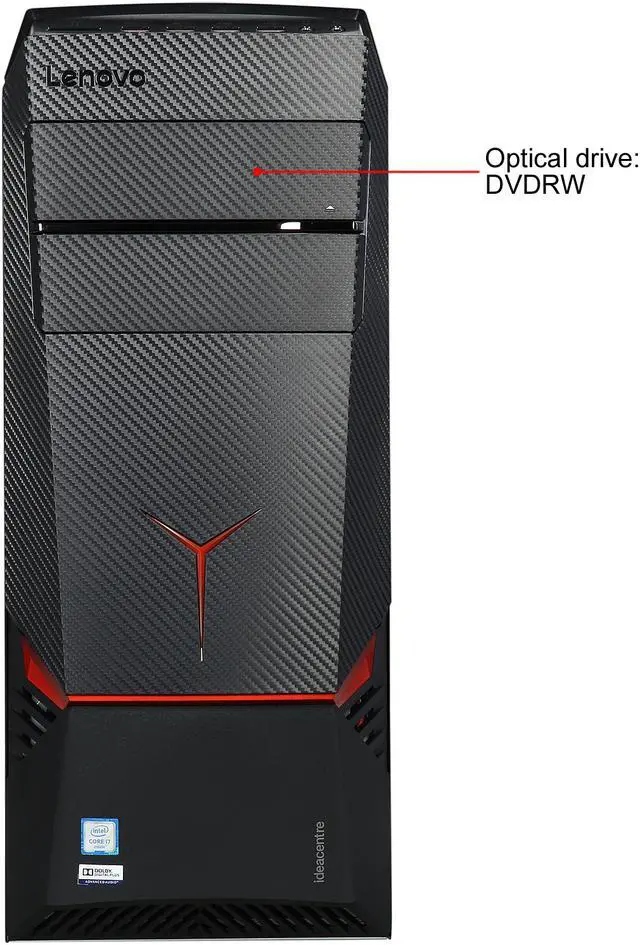Alt view image 2 of 9 - Lenovo Desktop Computer IdeaCentre Y700-34ISH Intel Core i7-6700 16GB DDR4 1TB HDD GeForce GTX 1070 Windows 10 Home 64-Bit